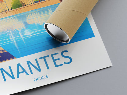 Nantes Travel Print Wall Art Nantes Wall Hanging Home Decoration Nantes Gift Art Lovers Wall Art Print Art Nantes Wall Hanging Art Poster