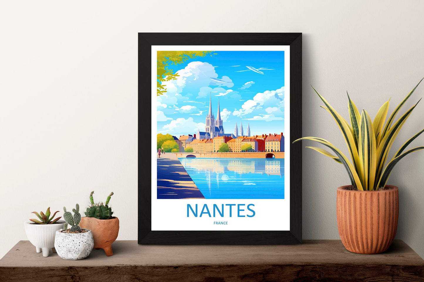 Nantes Travel Print Wall Art Nantes Wall Hanging Home Decoration Nantes Gift Art Lovers Wall Art Print Art Nantes Wall Hanging Art Poster
