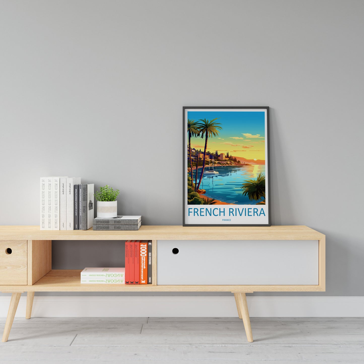 French Riviera Travel Print Wall Art French Riviera Wall Hanging Home Décor French Riviera Gift Art Lovers France Art French Riviera Art