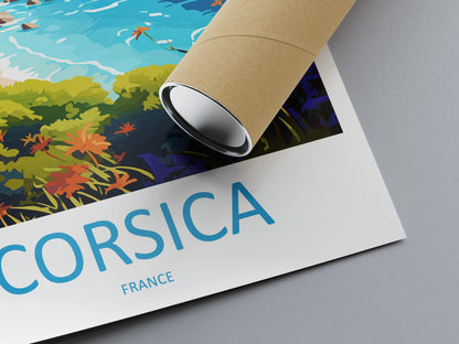 Corsica Travel Print Wall Art Corsica Wall Hanging Home Decor Corsica France Gift Art Lovers Wall Art Print Art Corsica Wall art