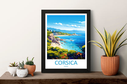 Corsica Travel Print Wall Art Corsica Wall Hanging Home Decor Corsica France Gift Art Lovers Wall Art Print Art Corsica Wall art