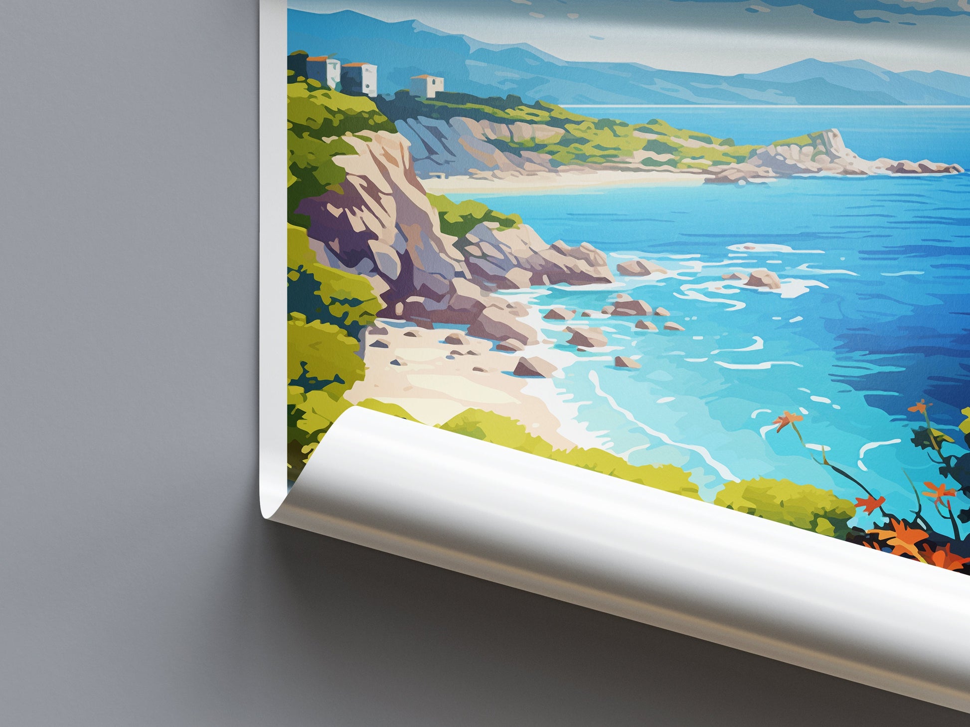 Corsica Travel Print Wall Art Corsica Wall Hanging Home Decor Corsica France Gift Art Lovers Wall Art Print Art Corsica Wall art