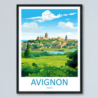 Avignon Print Avignon Home Decor Landscape Art Print Avignon Wall Art for France Enthusiast Gift Wall Hanging Avignon France Wall Poster Art