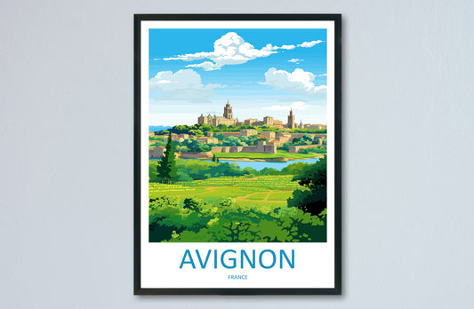 Avignon Print Avignon Home Decor Landscape Art Print Avignon Wall Art for France Enthusiast Gift Wall Hanging Avignon France Wall Poster Art