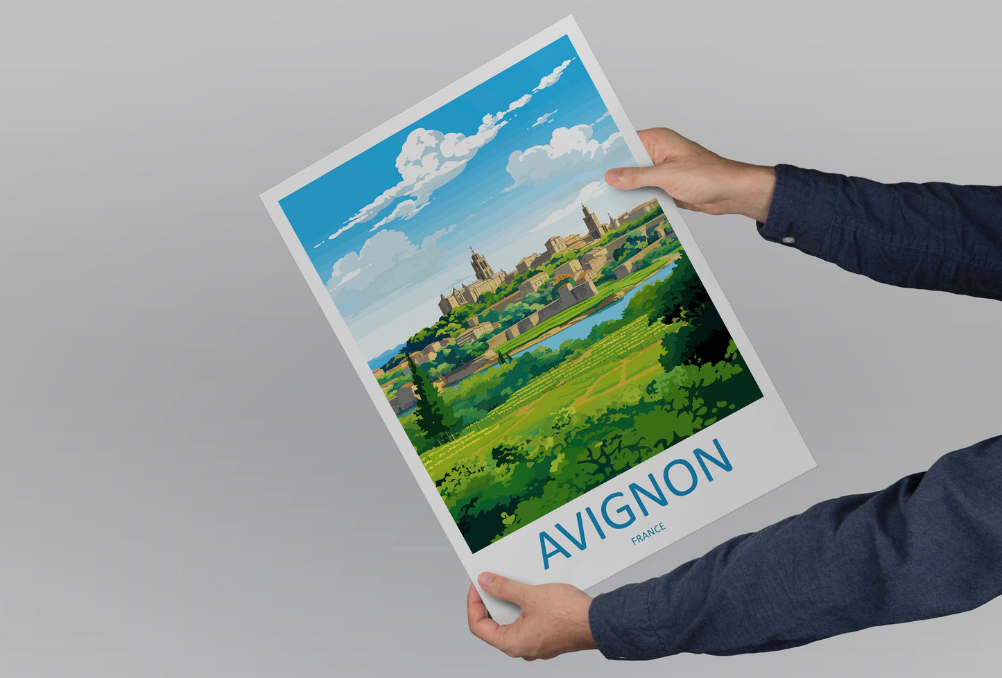 Avignon Print Avignon Home Decor Landscape Art Print Avignon Wall Art for France Enthusiast Gift Wall Hanging Avignon France Wall Poster Art