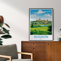 Avignon Print Avignon Home Decor Landscape Art Print Avignon Wall Art for France Enthusiast Gift Wall Hanging Avignon France Wall Poster Art