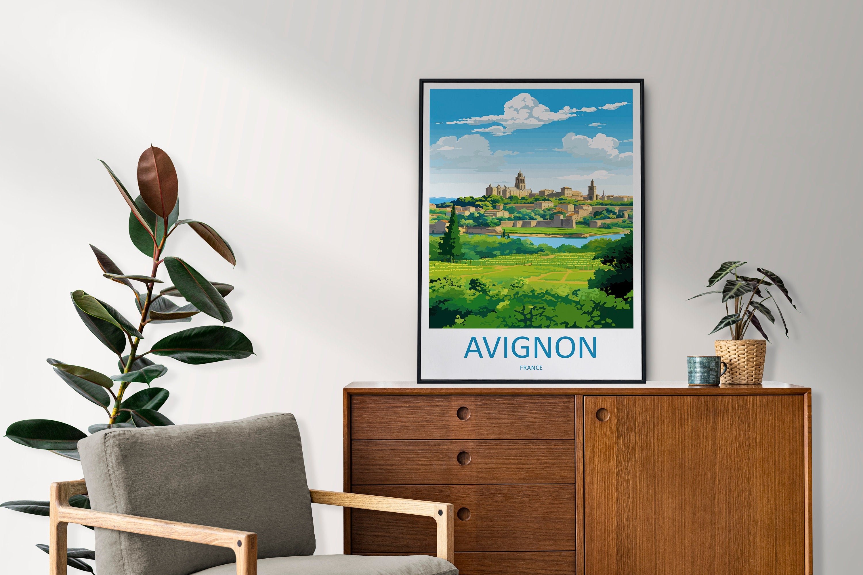 Avignon Print Avignon Home Decor Landscape Art Print Avignon Wall Art for France Enthusiast Gift Wall Hanging Avignon France Wall Poster Art