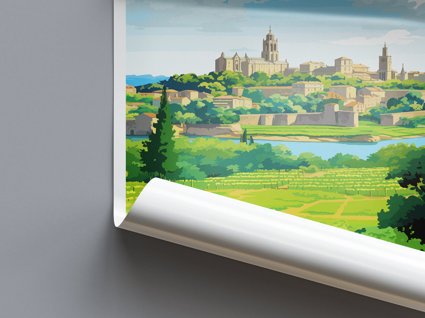 Avignon Print Avignon Home Decor Landscape Art Print Avignon Wall Art for France Enthusiast Gift Wall Hanging Avignon France Wall Poster Art