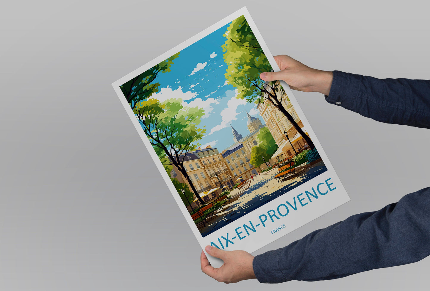 Aix En Provence Travel Print Wall Art Aix En Provence Wall Hanging Home Décor Aix En Provence Gift Art Lovers France Art Lover Gift