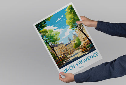 Aix En Provence Travel Print Wall Art Aix En Provence Wall Hanging Home Décor Aix En Provence Gift Art Lovers France Art Lover Gift