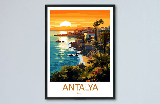 Antalya Travel Print Wall Art Antalya Wall Hanging Home Decoration Antalya Gift Art Lovers Wall Art Print Art Antalya Wall Print Turkey Art