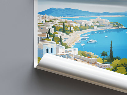 Bodrum Travel Print Wall Art Bodrum Wall Hanging Home Décor Bodrum Gift Art Lovers Turkey Art Lover Gift Bodrum Turkey Travel