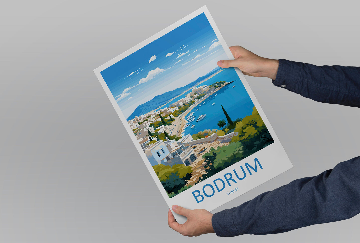 Bodrum Travel Print Wall Art Bodrum Wall Hanging Home Décor Bodrum Gift Art Lovers Turkey Art Lover Gift Bodrum Turkey Travel