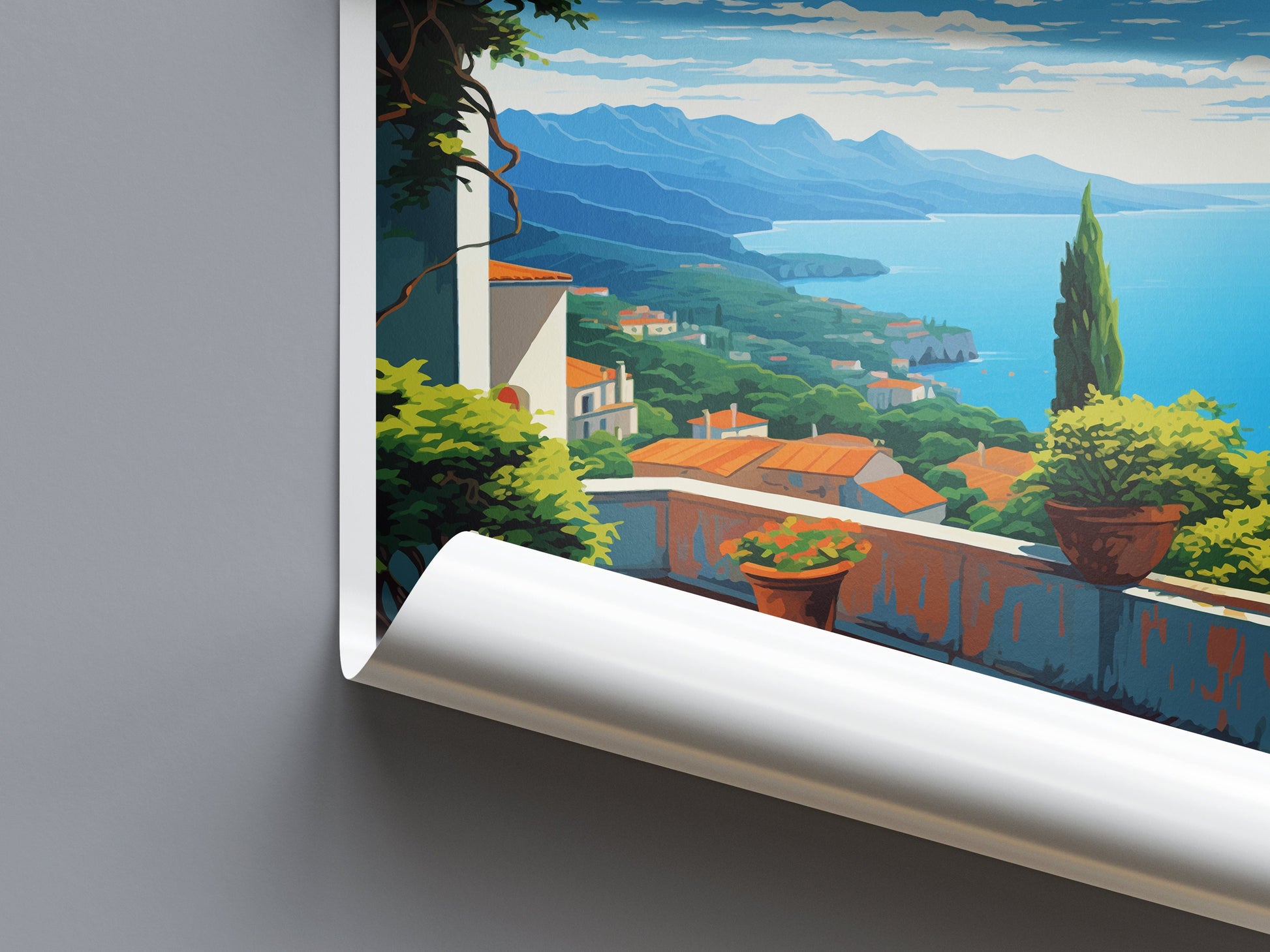 Ravello Travel Print Wall Art Ravello Wall Hanging Home Décor Ravello Gift Art Lovers Italy Art Lover Gift Ravello Print Ravello Italy Art