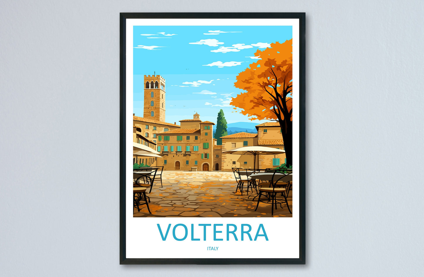 Volterra Travel Print Wall Art Volterra Italy Wall Hanging Home Decoration Volterra Gift Art Lovers Wall Art Print Volterra Italy