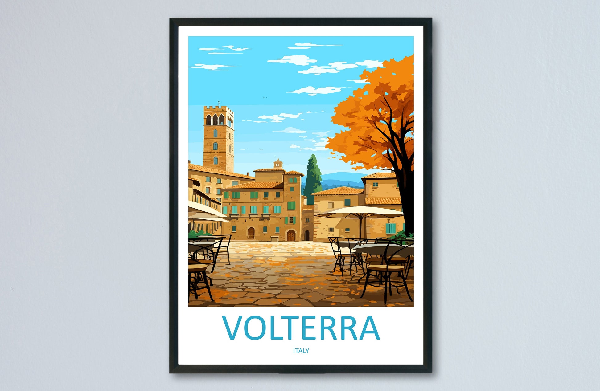 Volterra Travel Print Wall Art Volterra Italy Wall Hanging Home Decoration Volterra Gift Art Lovers Wall Art Print Volterra Italy