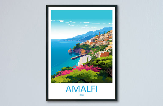 Amalfi Travel Print Wall Art Amalfi Italy Wall Hanging Home Decoration Amalfi Gift Art Lovers Wall Art Print Amalfi Italy Art Amalfi Art