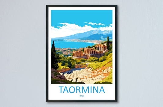 Taormina Travel Print Wall Art Taormina Wall Hanging Home Décor Taormina Gift Art Lovers Italy Art Lover Gift Taormina Print Taormina Art