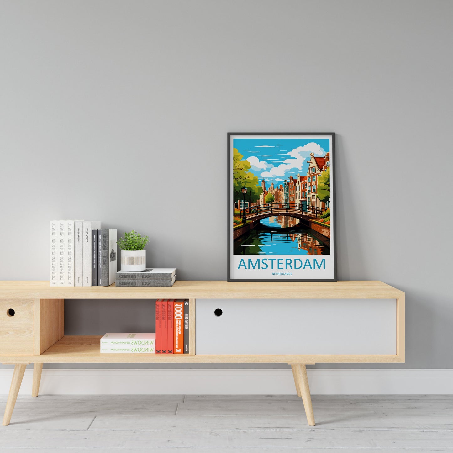 Amsterdam Travel Print Wall Art Amsterdam Wall Hanging Home Décor Amsterdam Gift Art Lovers Netherlands Art Lover Gift Amsterdam Decor