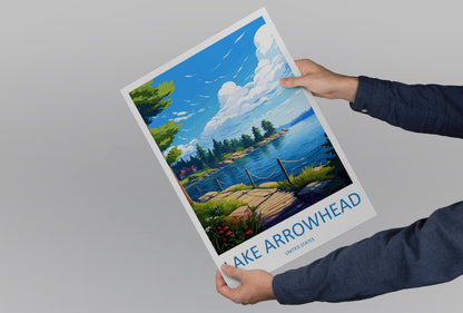 Lake Arrowhead Travel Print Wall Art Lake Arrowhead Wall Hanging Home Décor Lake Arrowhead Gift Art Lovers California Art Lover Gift