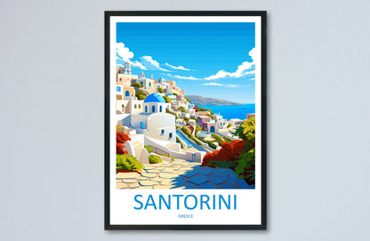 Santorini Travel Print Wall Art Santorini Greece Wall Hanging Home Decoration Santorini Gift Art Lovers Wall Art Print Santorini Greek Print