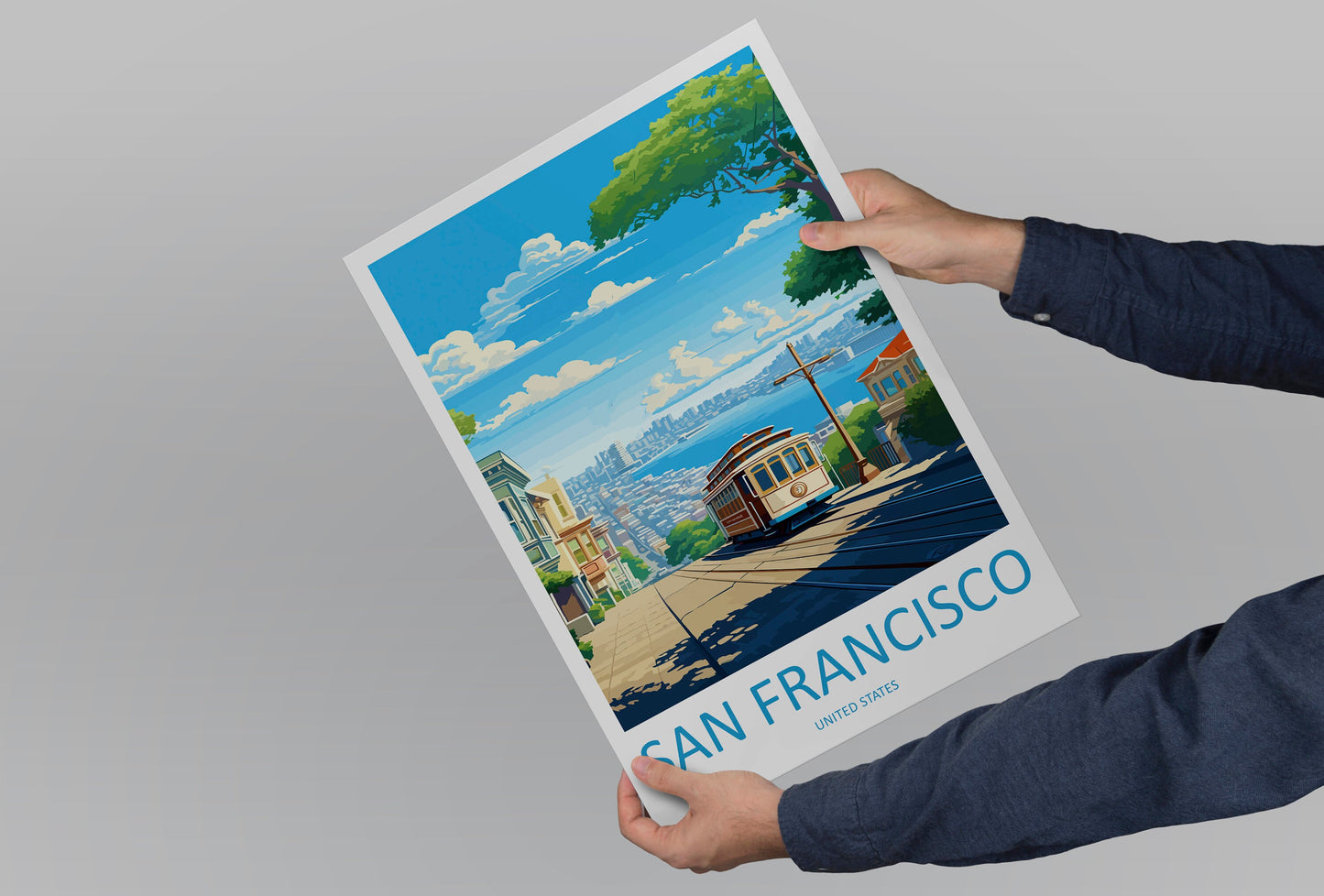 San Francisco Golden Gate Travel Print Wall Art San Francisco Wall Hanging Home Décor San Francisco Gift Art Lovers California Art Lover