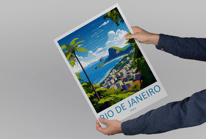 Rio De Janeiro Travel Print Wall Art Rio De Janeiro Wall Hanging Home Decor Rio De Janeiro Gift Art Lovers Wall Art Print Art Brazil Art