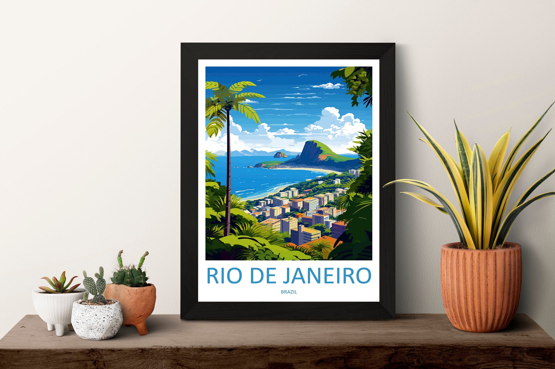 Rio De Janeiro Travel Print Wall Art Rio De Janeiro Wall Hanging Home Decor Rio De Janeiro Gift Art Lovers Wall Art Print Art Brazil Art