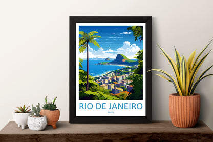 Rio De Janeiro Travel Print Wall Art Rio De Janeiro Wall Hanging Home Decor Rio De Janeiro Gift Art Lovers Wall Art Print Art Brazil Art