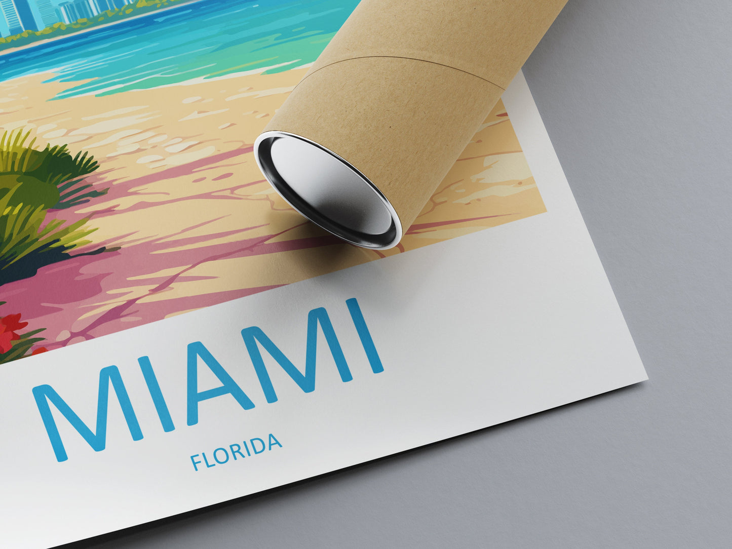 Miami Travel Print Wall Art Miami Wall Hanging Home Décor Miami Gift Art Lovers Florida Art Lover Gift Florida Print