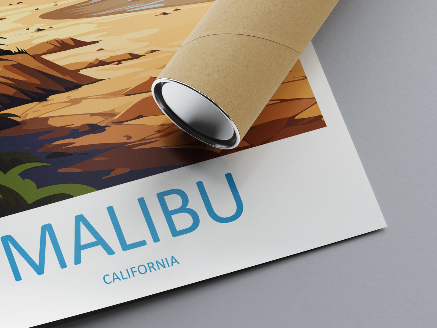 Malibu Travel Print Wall Art Malibu Wall Hanging Home Décor Malibu Gift Art Lovers California Art Lover Gift Malibu Decor