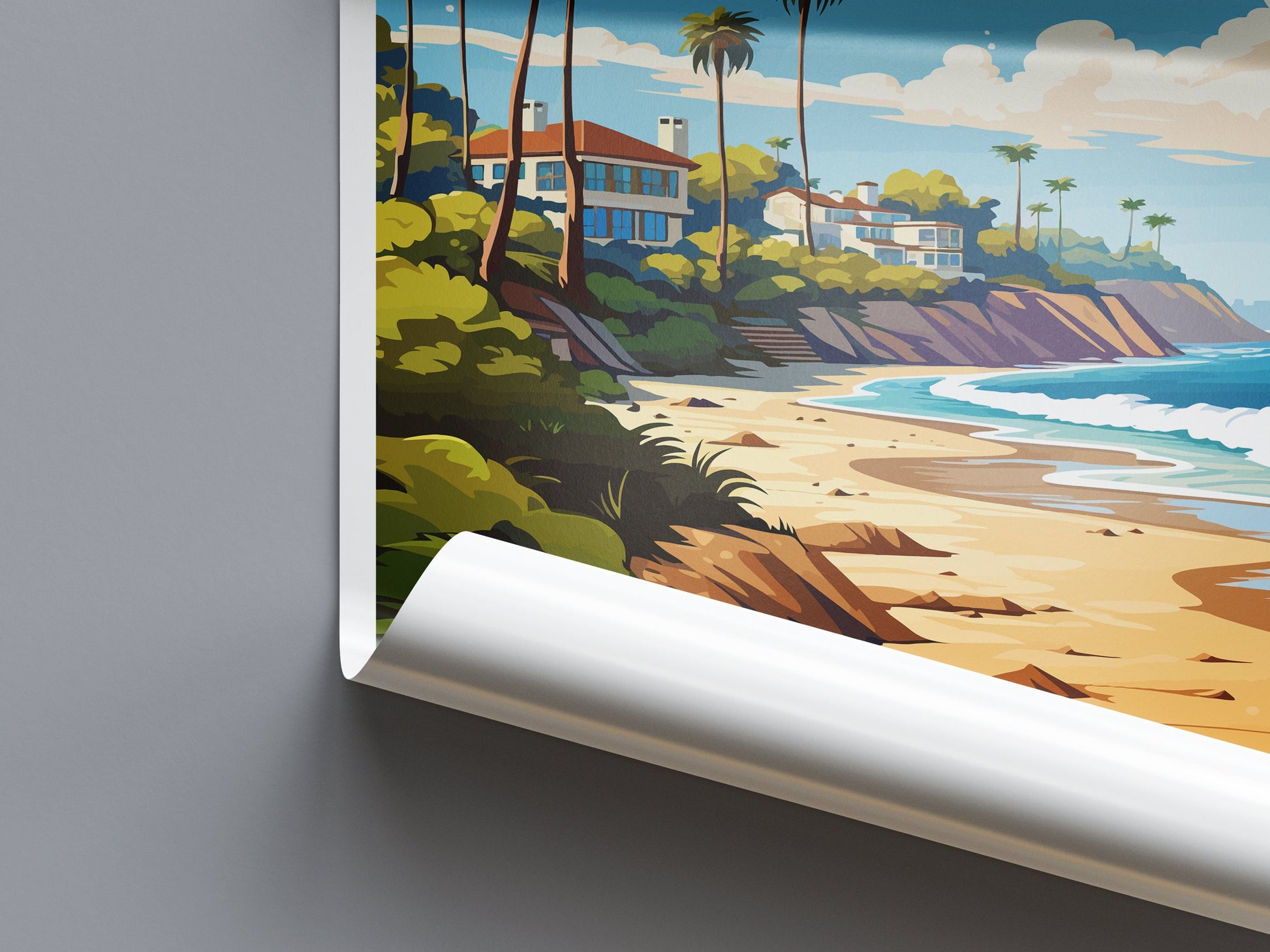 Malibu Travel Print Wall Art Malibu Wall Hanging Home Décor Malibu Gift Art Lovers California Art Lover Gift Malibu Decor