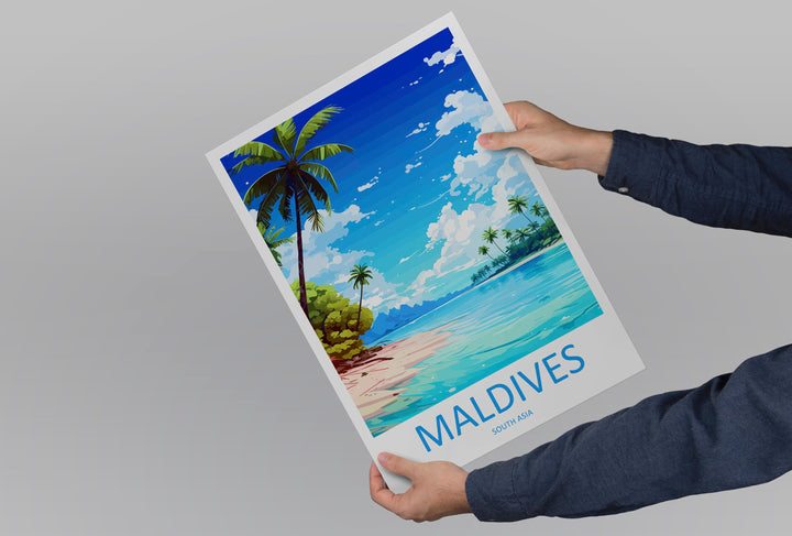Maldives Travel Print Wall Art Maldives Wall Hanging Home Décor Maldives Gift Art Lovers Wall Art South Aisa Travel Print