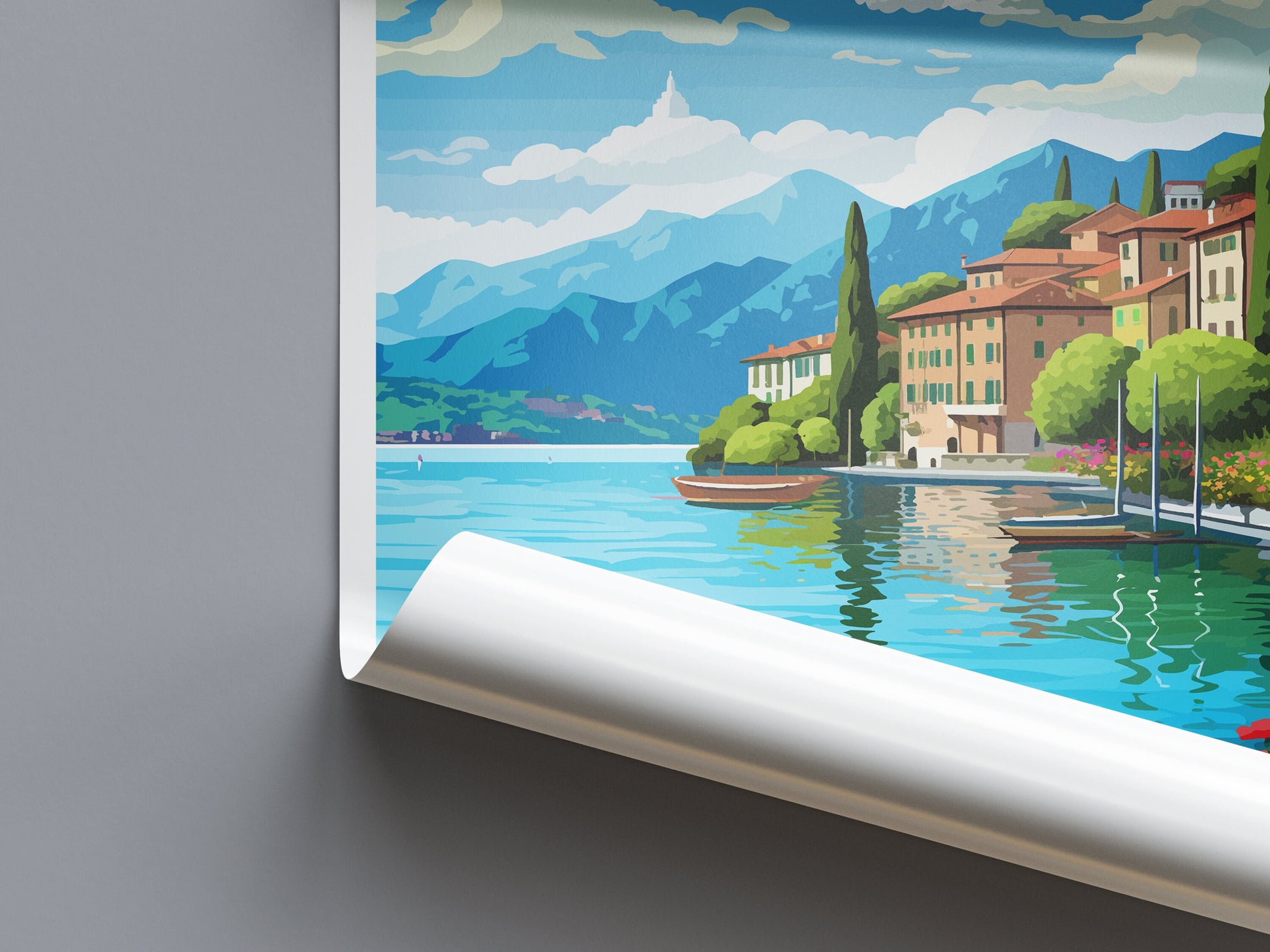Lake Garda Travel Print Wall Art Lake Garda Wall Hanging Home Decoration Lake Garda Gift Art Lovers Wall Art Print Art Lake Garda Travel Art