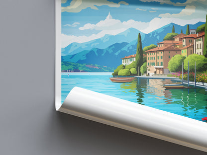 Lake Garda Travel Print Wall Art Lake Garda Wall Hanging Home Decoration Lake Garda Gift Art Lovers Wall Art Print Art Lake Garda Travel Art