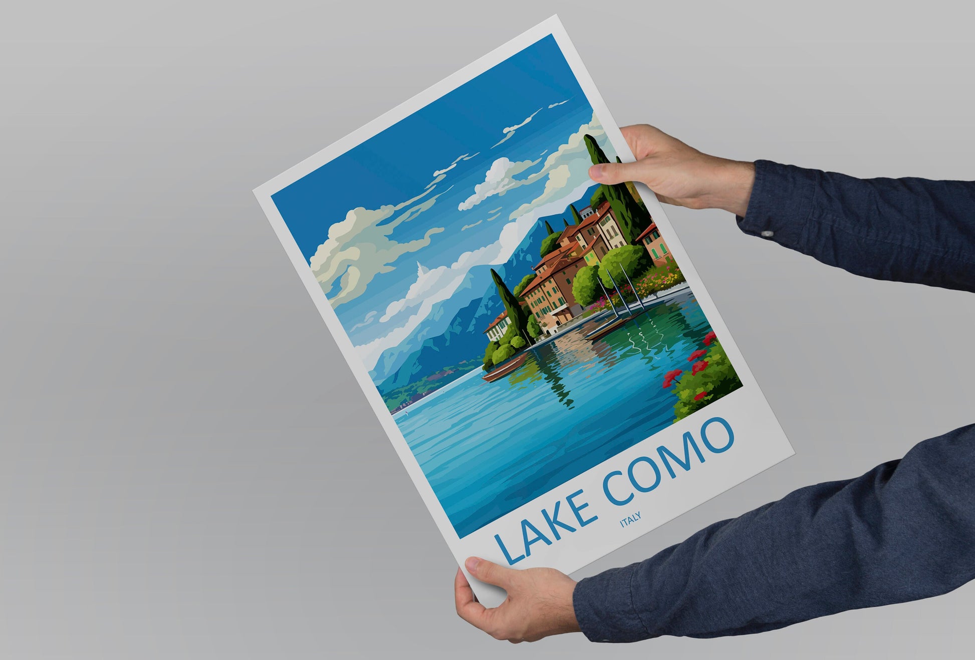 Lake Garda Travel Print Wall Art Lake Garda Wall Hanging Home Decoration Lake Garda Gift Art Lovers Wall Art Print Art Lake Garda Travel Art