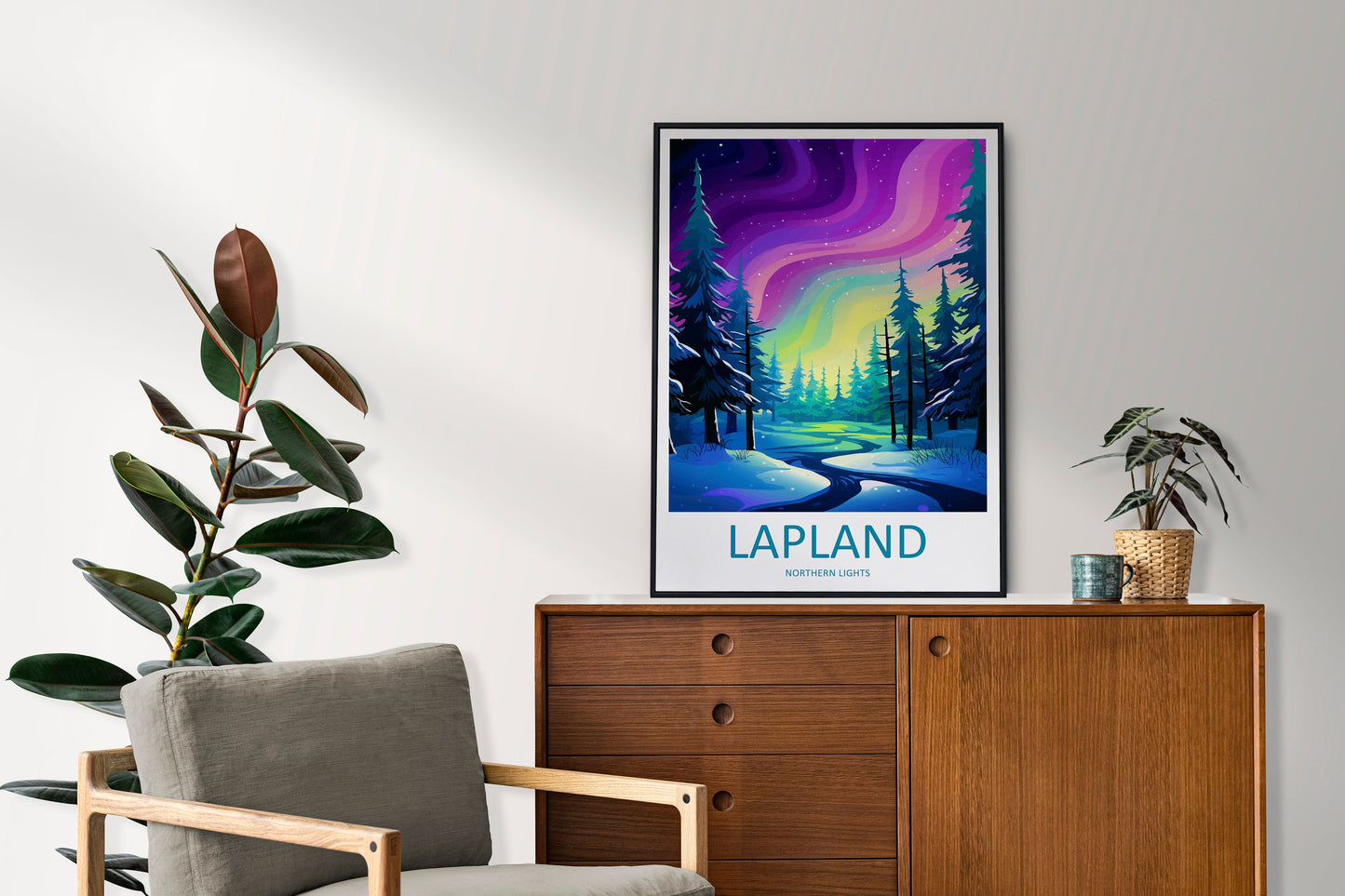 Northern Lights Travel Print Wall Art Aurora Borealis Wall Hanging Home Décor Aurora Borealis Gift Art Lovers Iceland Art Lover Gift Decor