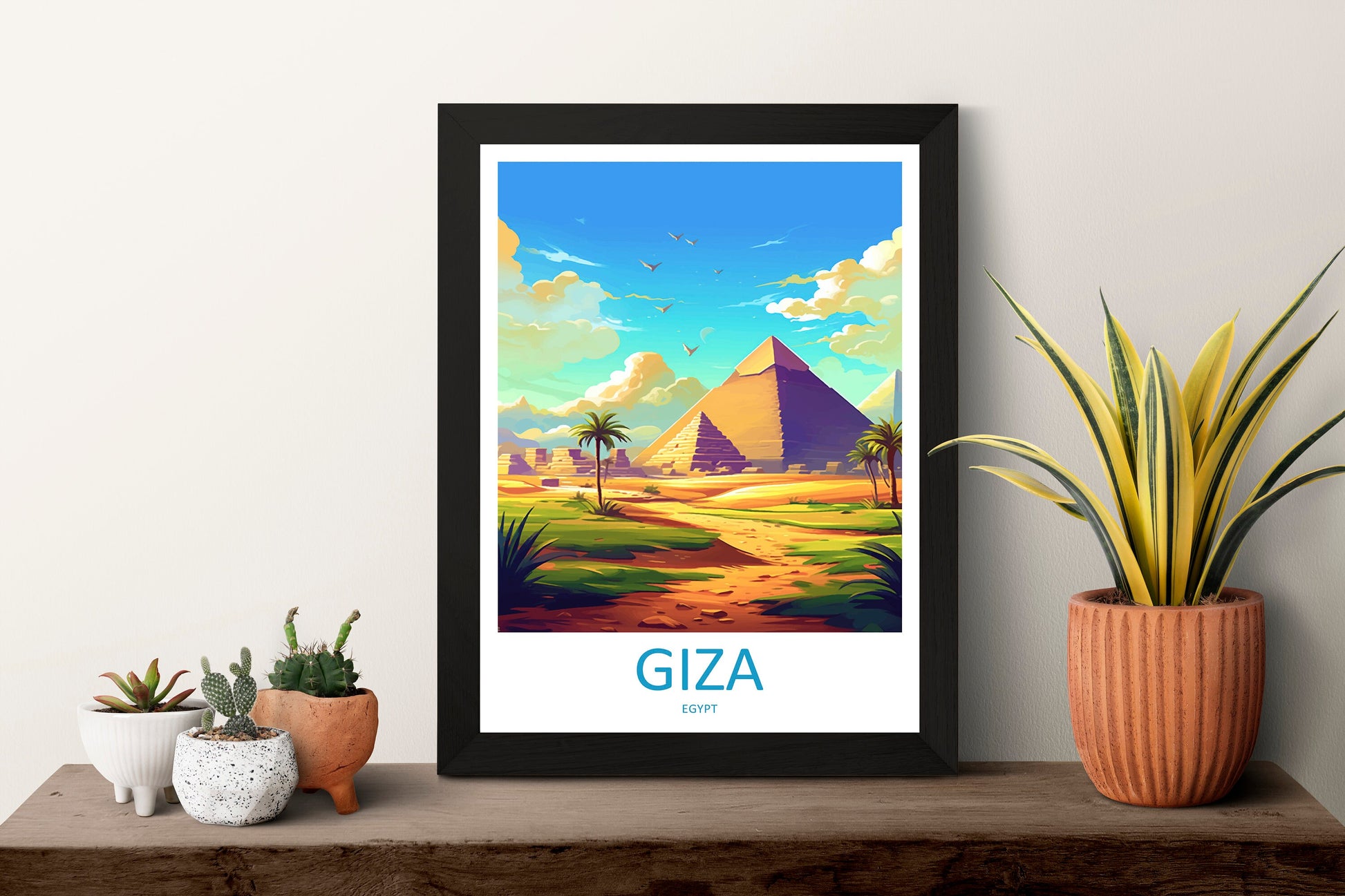 Cairo Travel Print Wall Art Cairo Egypt Wall Hanging Home Decoration Cairo Gift Art Lovers Wall Art Print Cairo Great Pyramids Of Giza