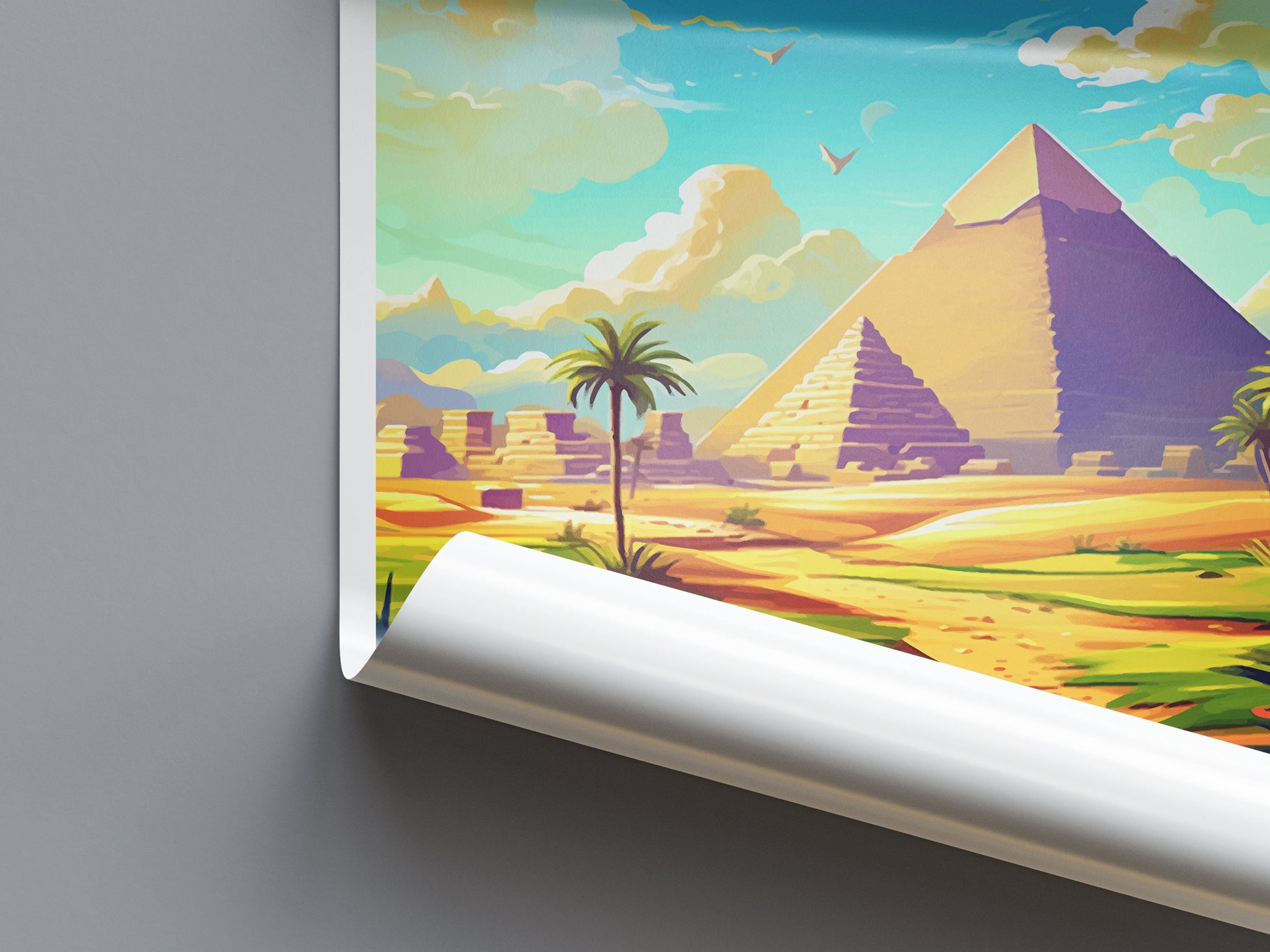 Cairo Travel Print Wall Art Cairo Egypt Wall Hanging Home Decoration Cairo Gift Art Lovers Wall Art Print Cairo Great Pyramids Of Giza