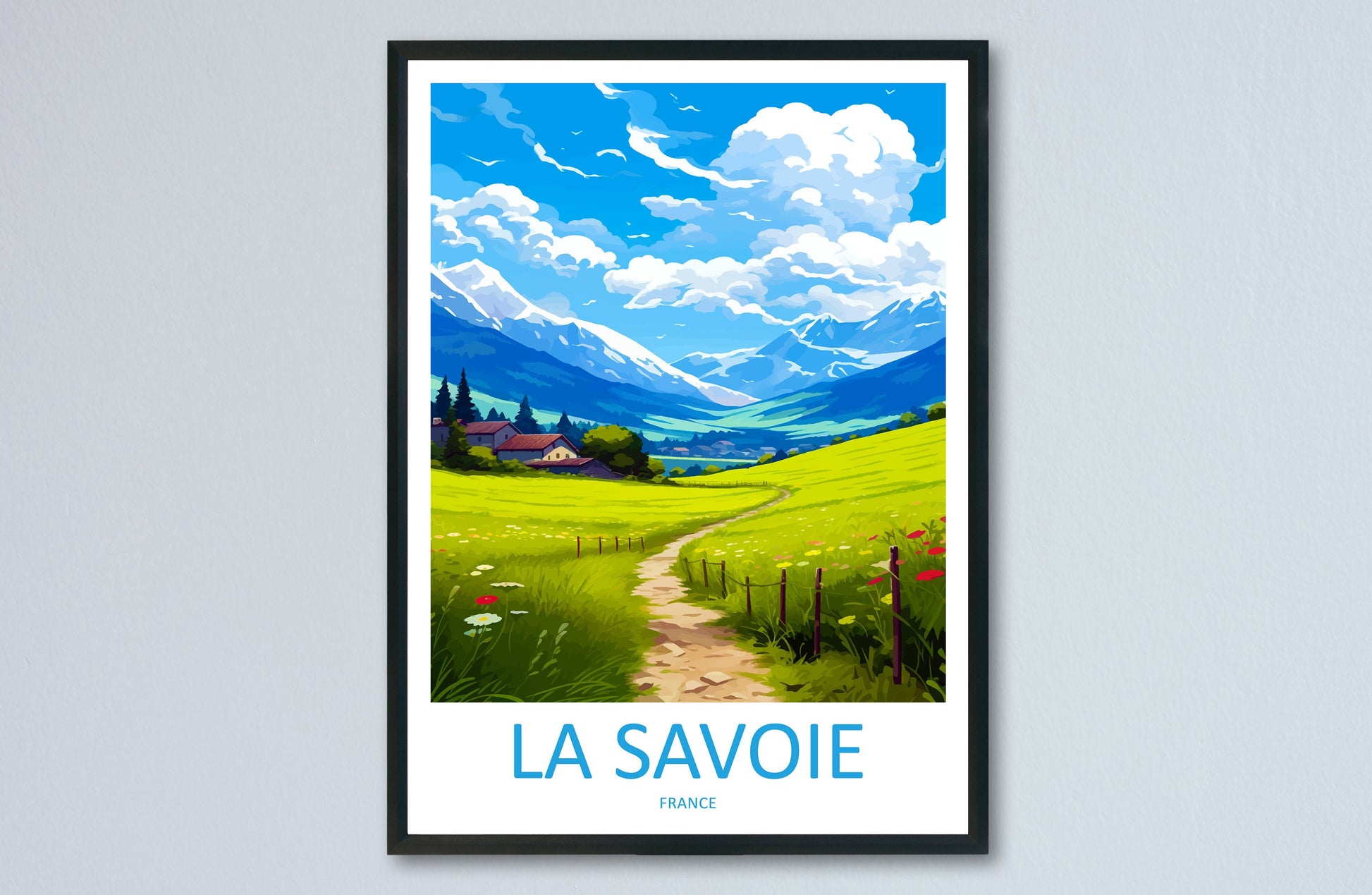 La Savoie Travel Print Wall Art La Savoie Wall Hanging Home Décor La Savoie Gift Art Lovers France Art Lover Gift La Savoie Print