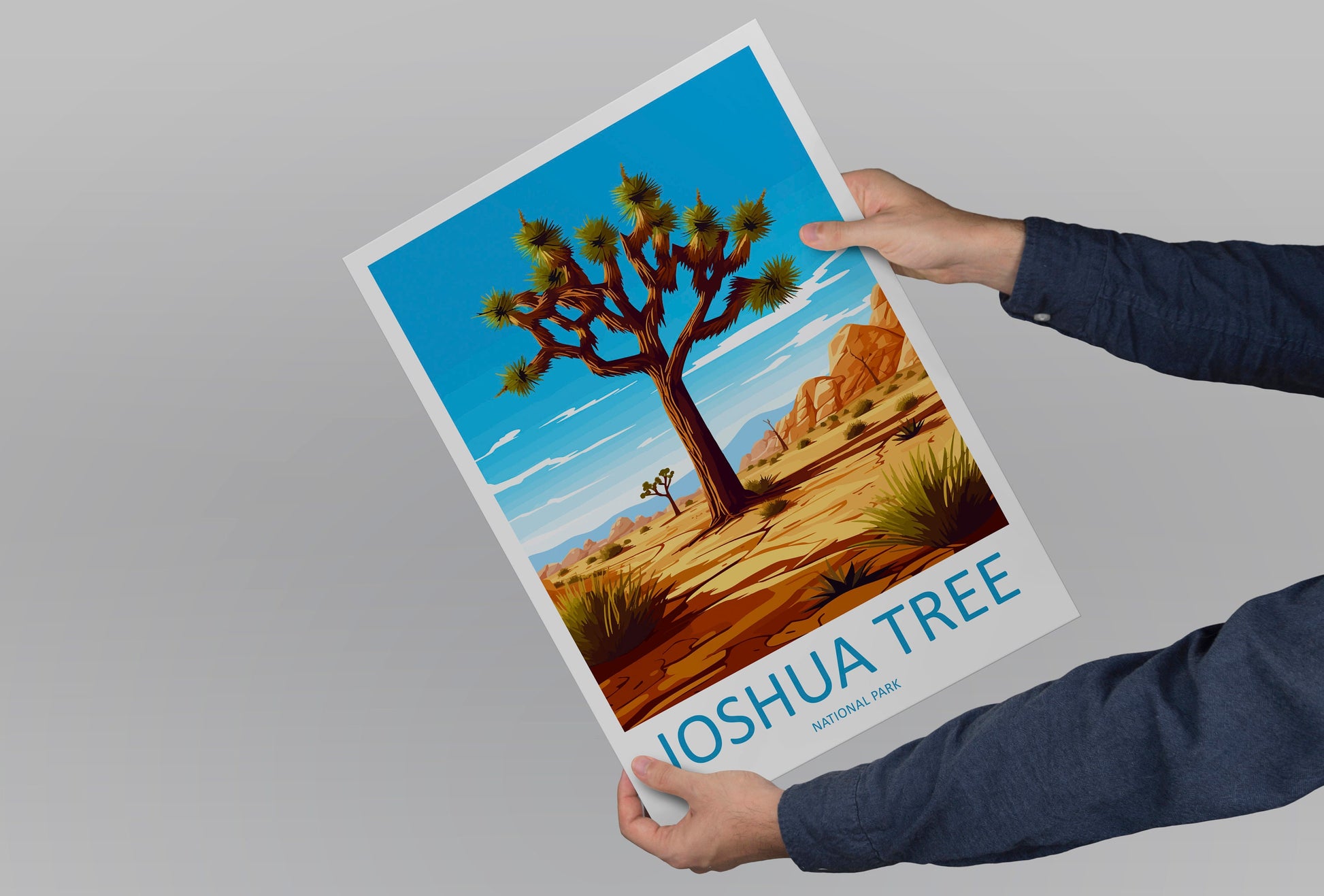 Joshua Tree National Park Travel Print Wall Art Joshua Tree Wall Hanging Home Décor Joshua Tree Gift Art Lovers California Art Lover Gift