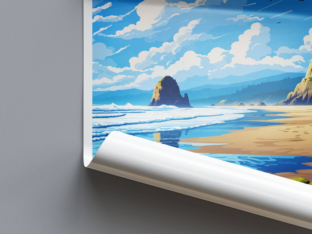 Cannon Beach Travel Print Wall Art Cannon Beach Wall Hanging Home Décor Cannon Beach Gift Art Lovers Oregon Art Lover Gift Cannon Beach