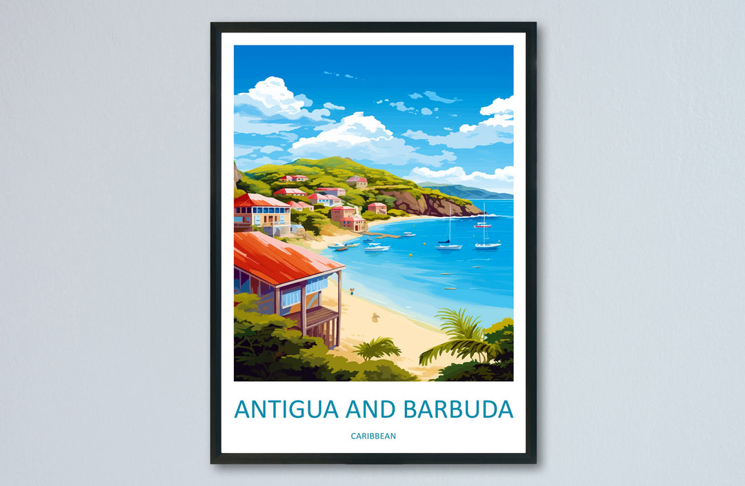Antigua and Barbuda Travel Print Wall Art Antigua and Barbuda Wall Hanging Home Décor Antigua and Barbuda Gift Art Lovers Wall Art Caribbean