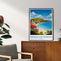 Antigua and Barbuda Travel Print Wall Art Antigua and Barbuda Wall Hanging Home Décor Antigua and Barbuda Gift Art Lovers Wall Art Caribbean