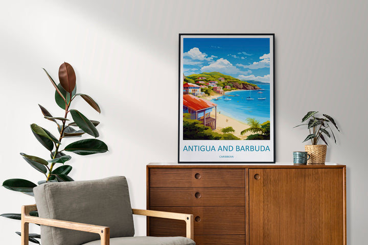 Antigua and Barbuda Travel Print Wall Art Antigua and Barbuda Wall Hanging Home Décor Antigua and Barbuda Gift Art Lovers Wall Art Caribbean