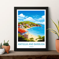Antigua and Barbuda Travel Print Wall Art Antigua and Barbuda Wall Hanging Home Décor Antigua and Barbuda Gift Art Lovers Wall Art Caribbean