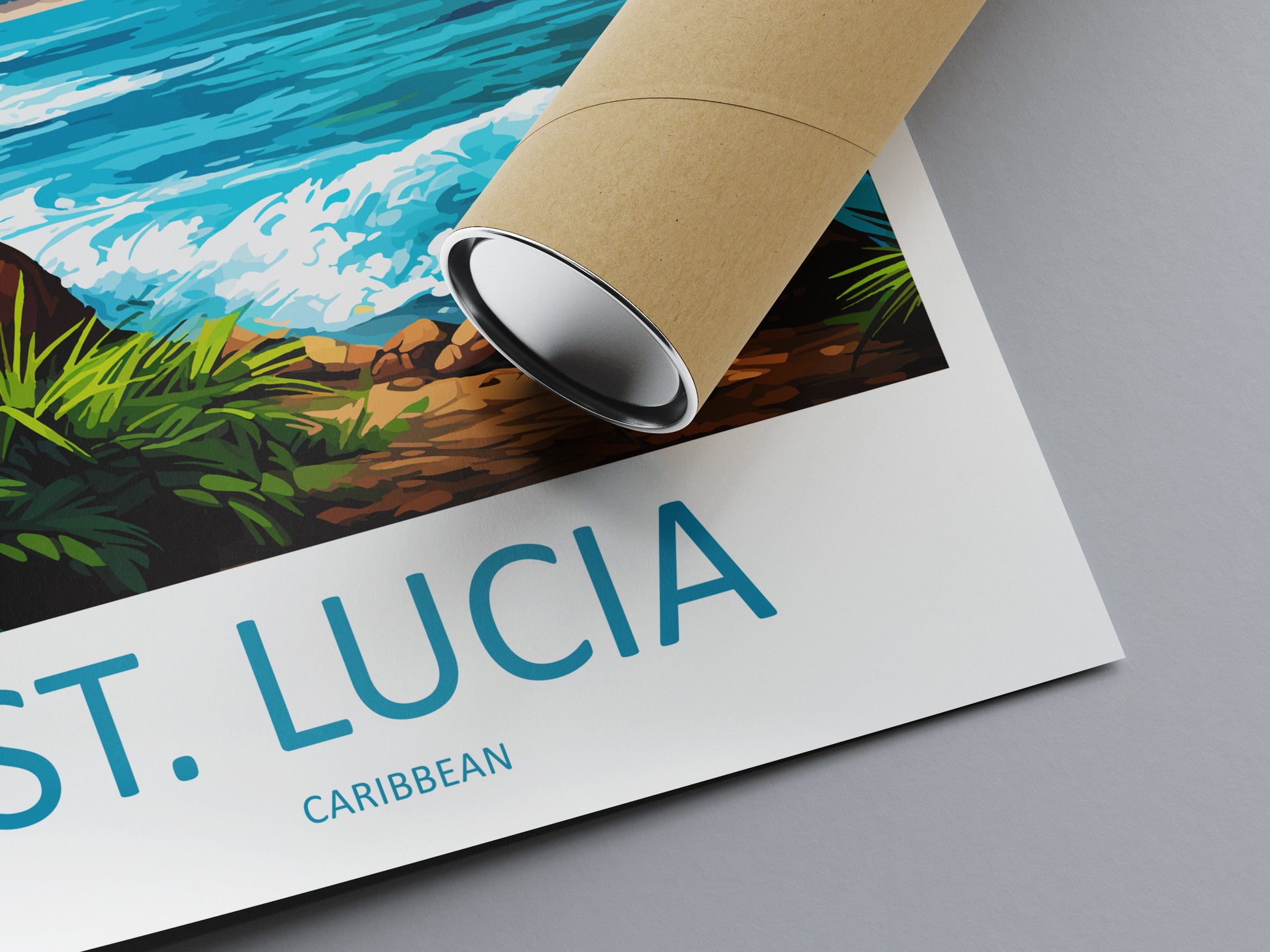 Saint Lucia Travel Print Wall Art Saint Lucia Wall Hanging Home Décor Saint Lucia Gift Art Lovers Wall Art Caribbean Travel Print Poster