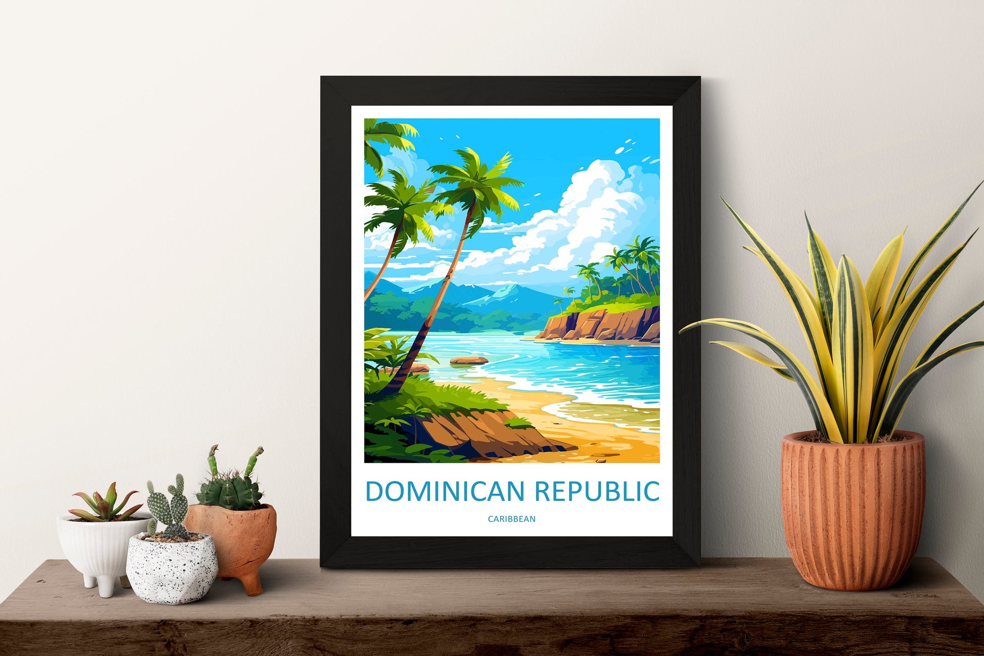 Dominican Republic Travel Print Wall Art Dominican Republic Wall Hanging Home Décor Dominican Republic Gift Art Lovers Wall Art Caribbean