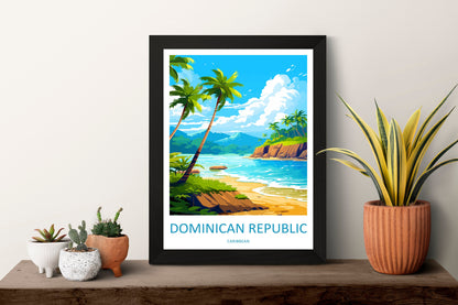 Dominican Republic Travel Print Wall Art Dominican Republic Wall Hanging Home Décor Dominican Republic Gift Art Lovers Wall Art Caribbean