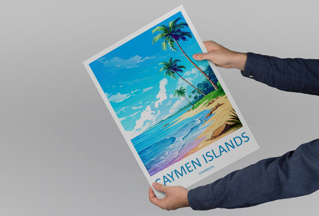 Cayman Islands Travel Print Wall Art Cayman Islands Wall Hanging Home Décor Cayman Islands Gift Art Lovers Wall Art Caribbean